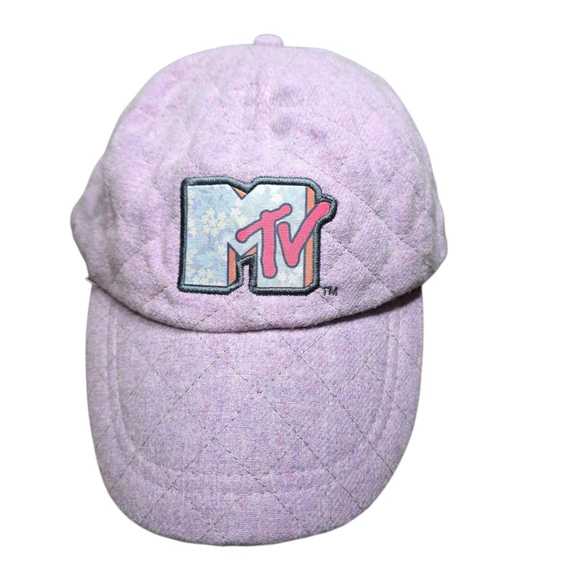 MTV Accessories - MTV Quilted Purple Baseball Cap One Size Adjustable Strapback Hat NWT